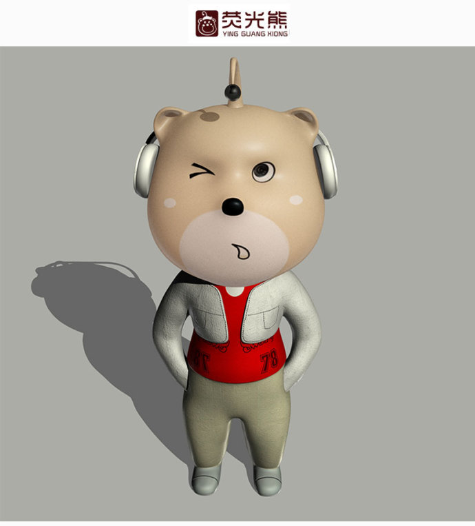 荧光熊3D形象设计