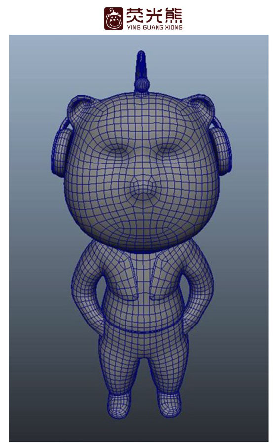 荧光熊3D形象设计