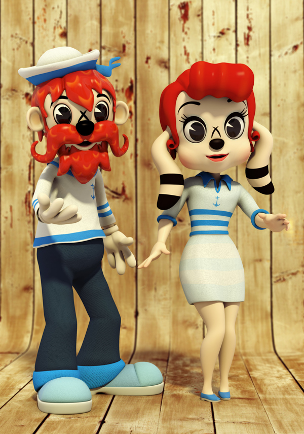三维角色建模作品《POPARTOONS》|建模