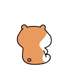 仓鼠卡通形象表情包设计