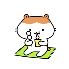 仓鼠卡通形象表情包设计