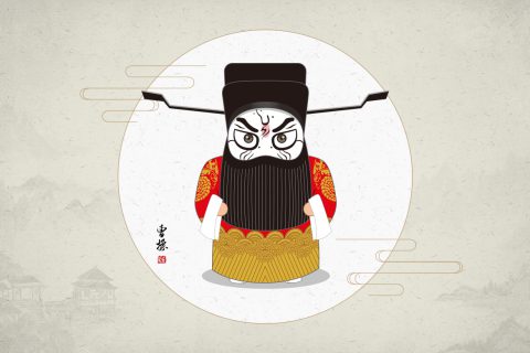 三国京剧卡通人物设计