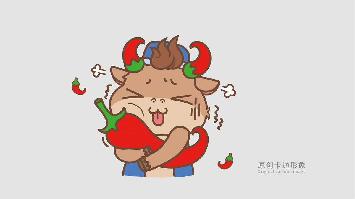 牛羊肉礼盒插画包装-卡通形象