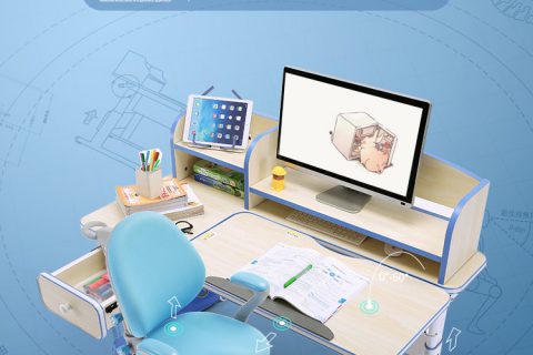 儿童书桌建模渲染效果图 宝贝描述