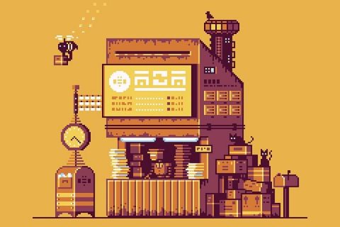 细节丰富的像素风店铺插画  - 12图