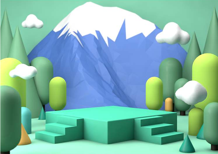 电商促销3D立体场景海报C4D