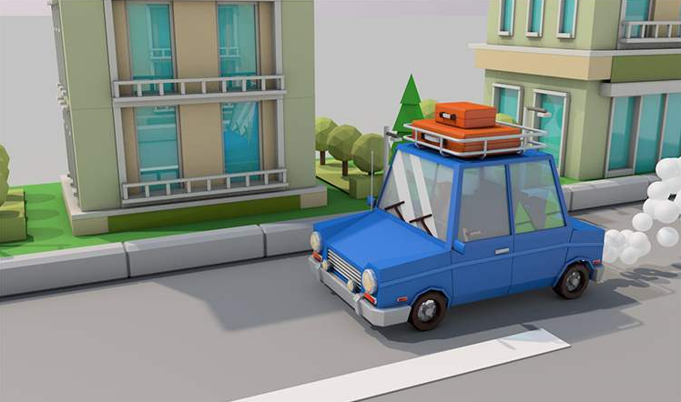 电商促销3D立体场景海报C4D