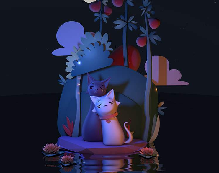 电商促销3D立体场景海报C4D