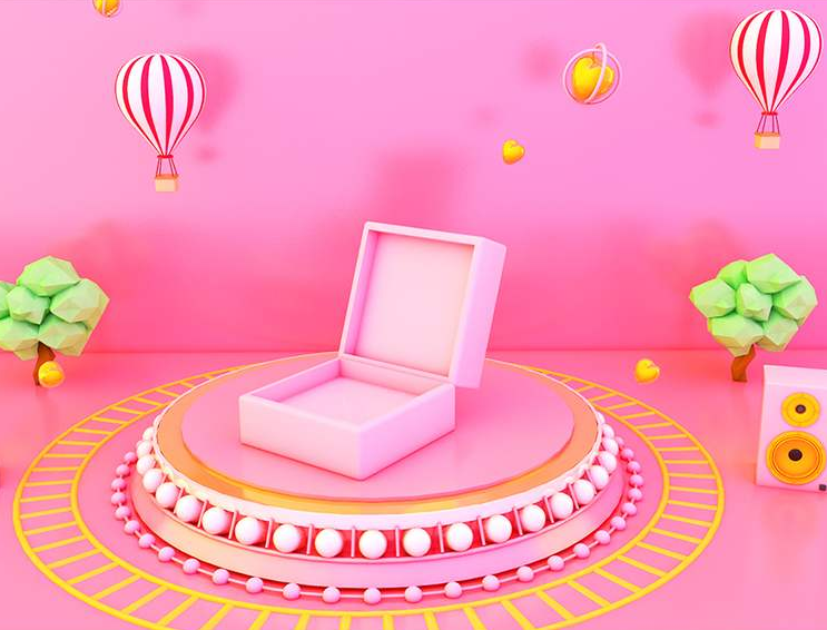 电商促销3D立体场景海报C4D