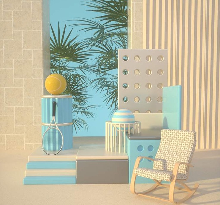 电商促销3D立体场景海报C4D