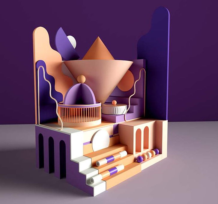 电商促销3D立体场景海报C4D