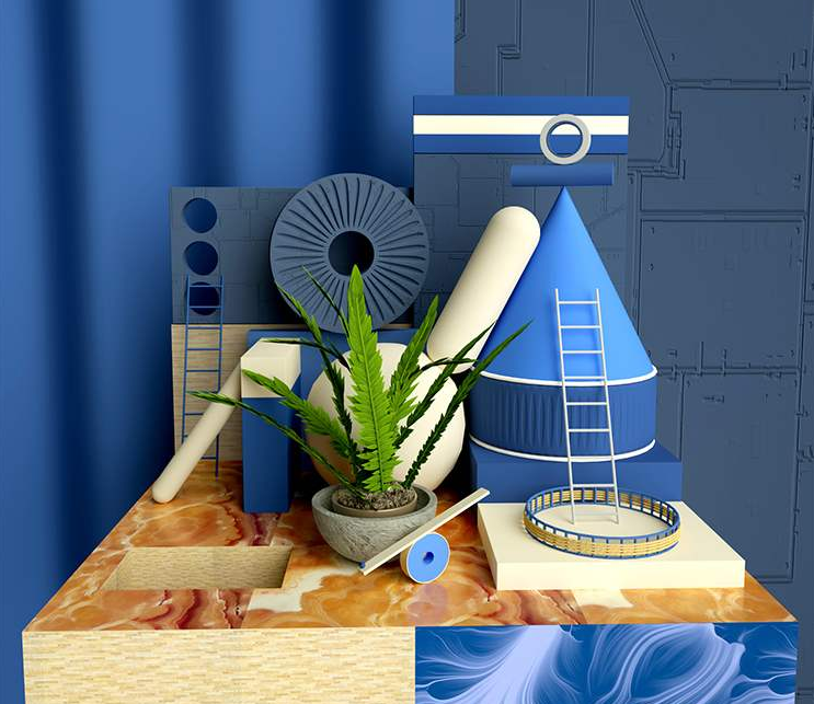 电商促销3D立体场景海报C4D