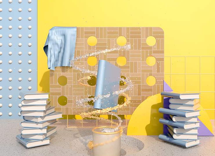 电商促销3D立体场景海报C4D