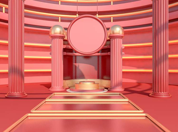 电商促销3D立体场景海报C4D