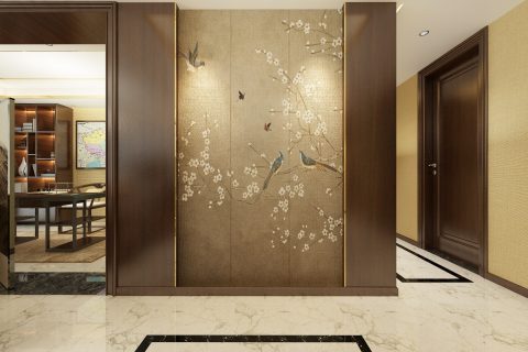 中式室内设计效果图施工图施工