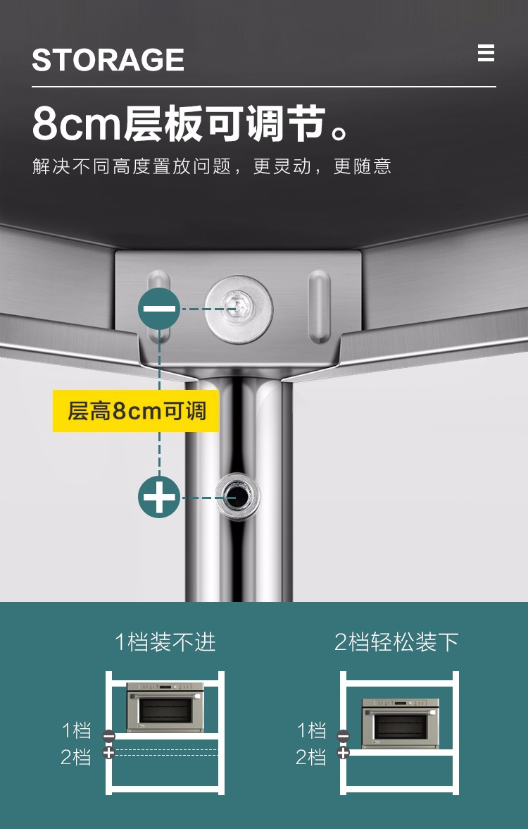 厨房置物架不锈钢锅架货架