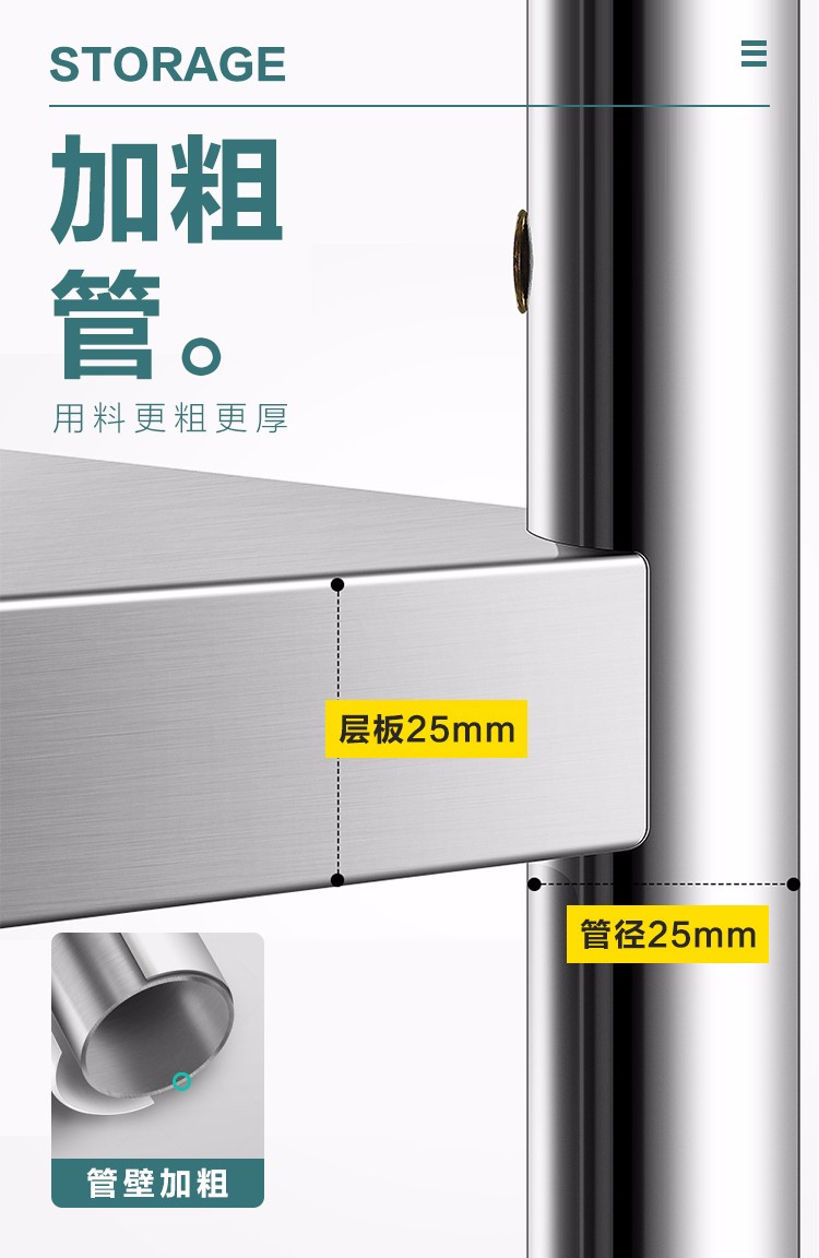 厨房置物架不锈钢锅架货架