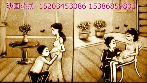 感恩父母沙画视频